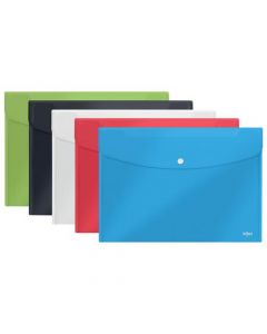 REXEL CHOICES POPPER WALLET A5 ASSORTED (PACK OF 5 WALLETS) 2115673