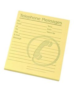 CHALLENGE TELEPHONE MESSAGE PAD 127X102MM YELLOW (PACK OF 10) 100080477