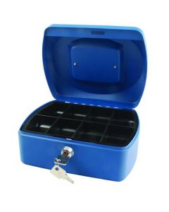 Q-CONNECT CASH BOX 8 INCH BLUE KF02623 (PACK OF 1)