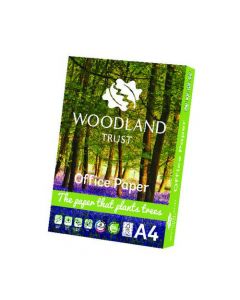 WOODLAND TRUST A4 OFFICE PAPER 75GSM (BOX OF 2,500 SHEETS, 5 REAMS) WTOA4