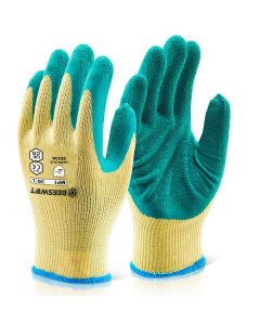 BEESWIFT MULTI-PURPOSE LATEX PALM COATED GLOVES GREEN M (PACK OF 1)
