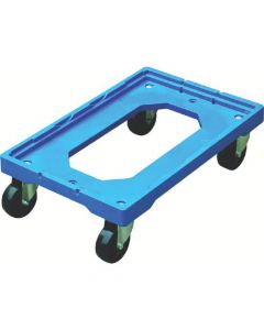 BLUE PLASTIC WHEELED CONTAINER DOLLY 369320