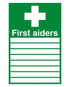 SAFETY SIGN 300X200MM FIRST AIDERS SELF-ADHESIVE FA01926S (PACK OF 1)