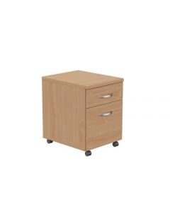 KITO CONTRACT MOBILE PEDESTAL 2 DRAWER - BEECH