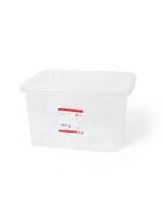 5 STAR OFFICE STORAGE BOX PLASTIC WITH LID STACKABLE 24 LITRE CLEAR