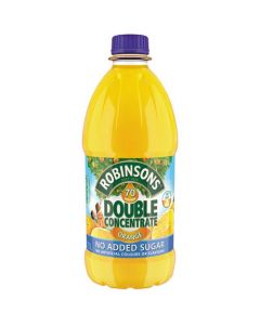 ROBINSONS DOUBLE CONCENTRATE ORANGE SQUASH NO ADDED SUGAR 1.75 LITRE (PACK OF 2) 402046