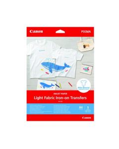 CANON LIGHT FABRIC IRON-ON TRANSFERS A4 (PACK OF 5 TRANSFERS) 4004C002