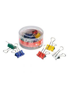 5 STAR OFFICE FOLDBACK CLIPS 19MM ASSORTED COLOURS [PACK OF 12 CLIPS]