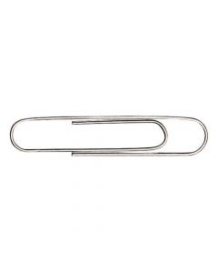 5 STAR OFFICE GIANT PAPERCLIPS METAL EXTRA LARGE LENGTH 51MM PLAIN [PACK 10X100 CLIPS]