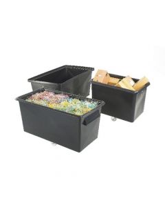 RECYCLED CONTAINER TRUCK POLY TAPERED SIDED BLACK 329063