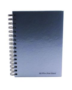 PUKKA PAD SILVER RULED WIREBOUND NOTEBOOK 160 PAGES A5 (PACK OF 5) WRULA5
