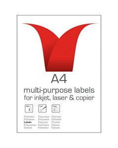 Q-CONNECT MULTIPURPOSE LABELS 63.5X46.5MM 18 PER SHEET WHITE (PACK OF 1800) KF26052 (PACK OF 100 SHEETS)