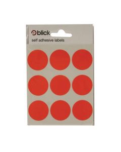 BLICK COLOURED LABELS IN BAGS ROUND 29MM DIA 6 LABELS PER SHEET 36 PER BAG RED (PACK OF 720) RS005155 (PACK OF 20 BAGS)