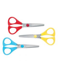 5 STAR OFFICE SCHOOL SCISSORS WITH PLASTIC HANDLES AND STAINLESS STEEL BLADES 130MM ASSORTED [PACK 30]