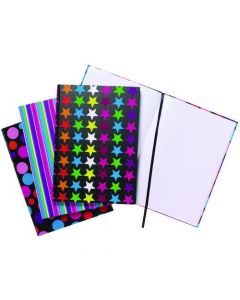 A4 FASHION ASSORTED FEINT RULED CASEBOUND NOTEBOOKS (PACK OF 5) 301650