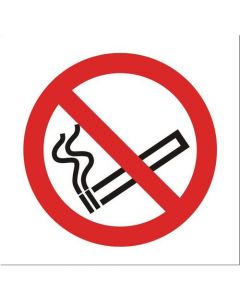 STEWART SUPERIOR NO SMOKING IN VEHICLE SIGN 100X100MM SELF-ADHESIVE CLEAR VINYL REF SB012SAV (PACK OF 1)
