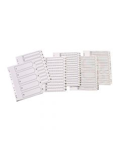 Q-CONNECT 1-5 INDEX MULTI-PUNCHED REINFORCED BOARD CLEAR TAB A4 WHITE KF01527