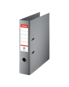 ESSELTE NO. 1 POWER LEVER ARCH FILE PP SLOTTED 75MM SPINE A4 GREY REF 811380 [PACK OF 10 FILES]