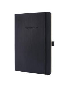 SIGEL CONCEPTUM NOTEBOOK SOFT COVER 80GSM RULED AND NUMBERED 194PP PEFCA4 BLACK REF CO311 (PACK OF 1)