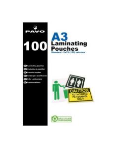 PAVO LAMINATING POUCHES, A3 250 MICRON (PACK OF 100)