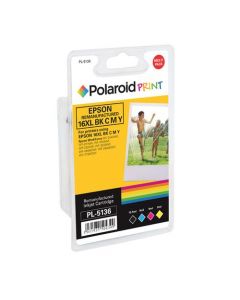 POLAROID EPSON 16XL REMANUFACTURED INKJET CARTRIDGE KCMY (PACK OF 4) T163640-COMP PL