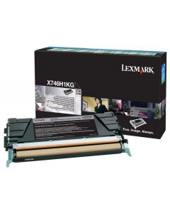 LEXMARK HIGH CAPACITY X746H1KG BLACK RETURN PROGRAM TONER CARTRIDGE