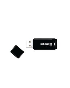 Integral Black USB 2.0 64Gb Flash Drive INFD64GBBLK