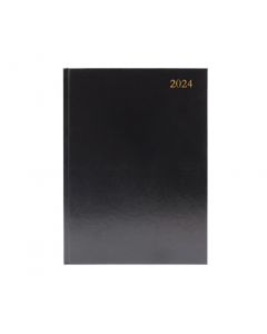 DESK DIARY 2 PAGES PER DAY A4 BLACK 2024 KF2A4BK24