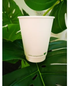 CASE CUPS 12OZ DOUBLE WALL COMPOSTABLE (PACK OF 500 CUPS)