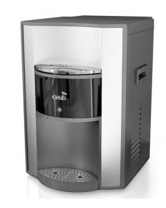 THE ONYX POU COUNTER-TOP MAINS FEED WATER COOLER SILVER. CAPACITY OF 1.5 - 4.6 LITRES PER HOUR.