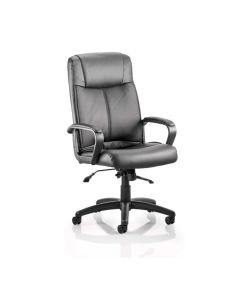 PLAZA EXECUTIVE CHAIR WITH ARMS BONDED LEATHER BLACK