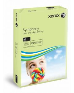 XEROX A3 SYMPHONY TINTED 80GSM PASTEL GREEN COPIER PAPER (PACK OF 500 SHEETS, 1 REAM) 003R91955
