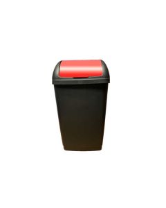 VFM RECYCLING BIN WITH LID 50 LITRE RED 384289