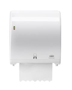 THE WEPA HANDS-FREE HAND TOWEL DISPENSER IS A GREAT SOLUTION FOR FREQUENTLY USED WASHROOMS. IT ACCOMODATES BOTH A BATTERY AND MAINS OPERATION. THE OPERATIONAL SENSOR IS LOCATED DIRECTLY UNDER THE DISPENSER.