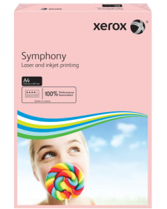 XEROX SYMPHONY PASTEL TINTS PINK REAM A4 PAPER 80GSM 003R93970 (PACK OF 500 SHEETS, 1 REAM)
