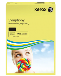 XEROX SYMPHONY PASTEL YELLOW A4 PAPER 80GSM (PACK OF 500 SHEETS, 1 REAM)